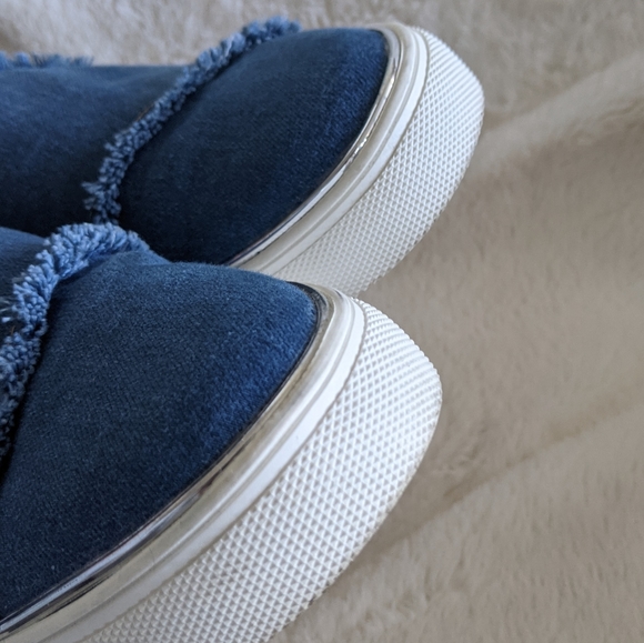 Raw Trim Denim Slip on Sneakers - Picture 5 of 10